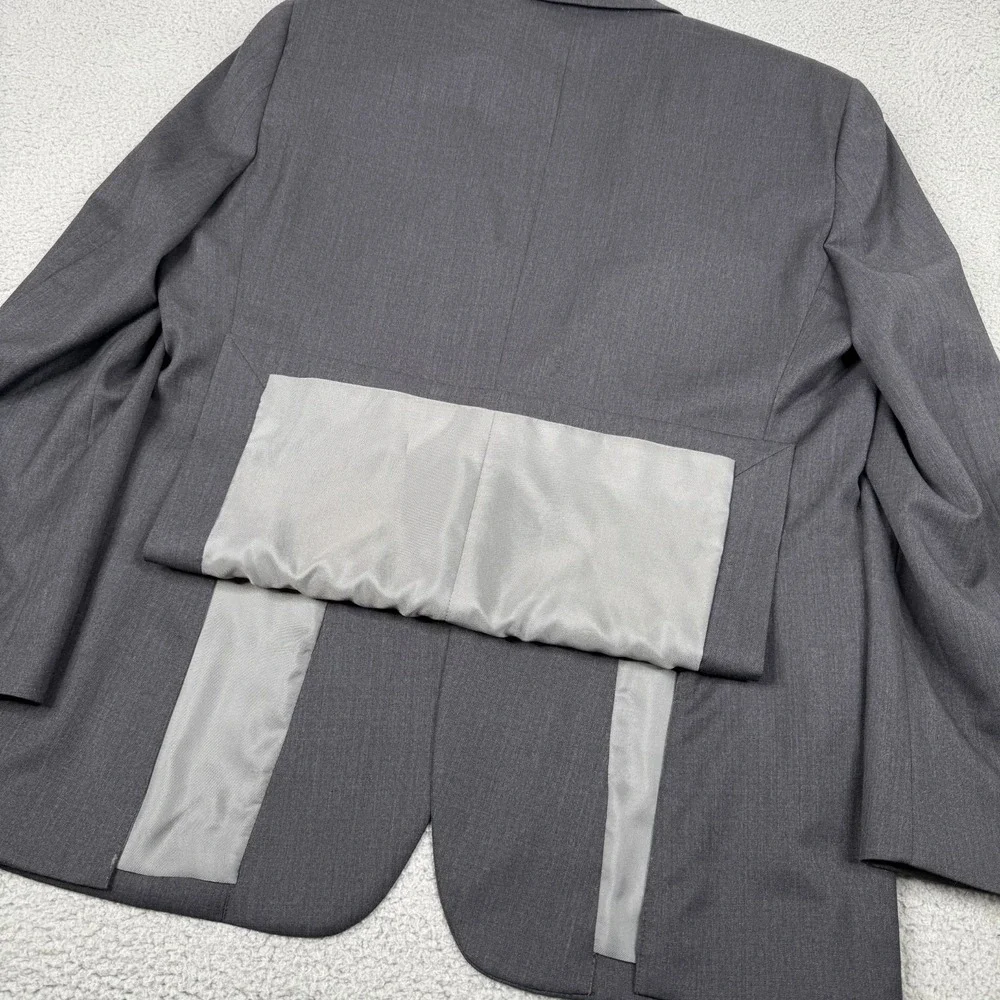 Jos A Bank Executive Suit Mens 44L 38W Charcoal Gray 100% Wool Tailored Fit
